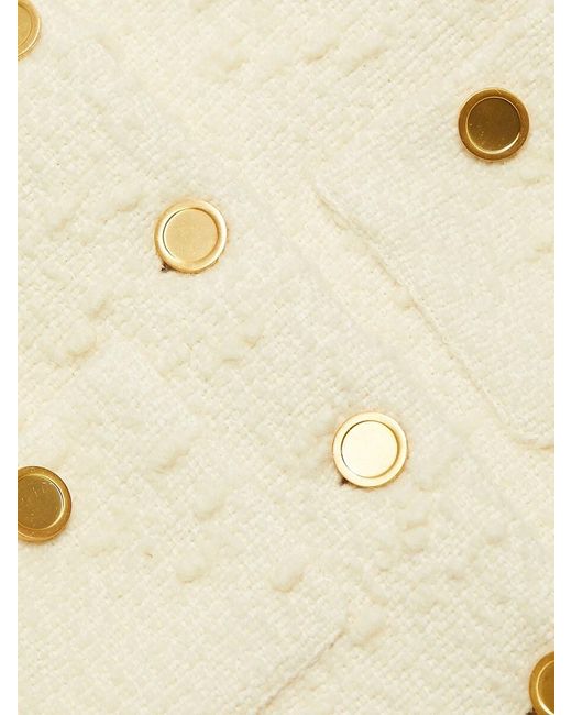 FRAME Blue Bouclé Crop Jacket