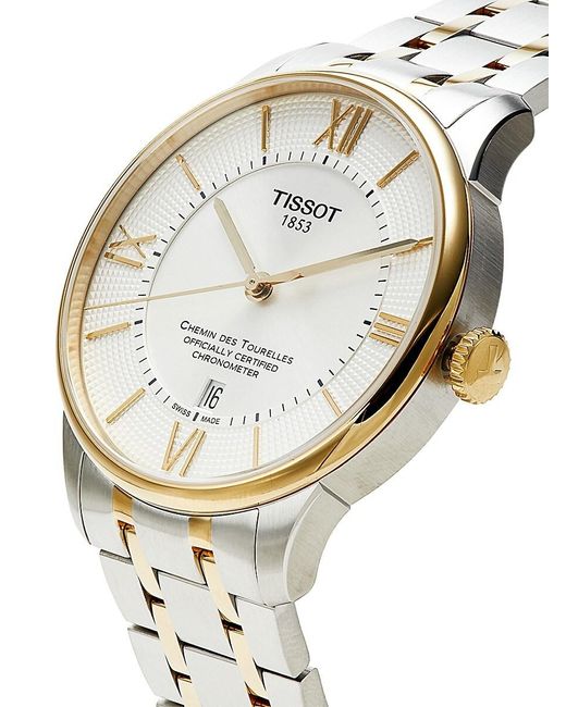 Tissot Metallic T-classic Chemin Des Tourelles 42mm Stainless Steel Automatic Bracelet Watch for men