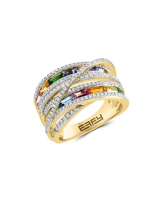 Effy Metallic 14k Yellow Gold & Multi Stone Ring