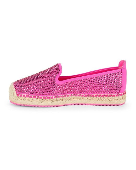 DKNY Pink Embellished Cap Toe Espadrilles