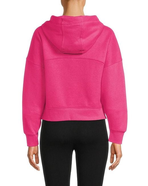 Calvin Klein Pink Dropped Shoulder Zip Hoodie