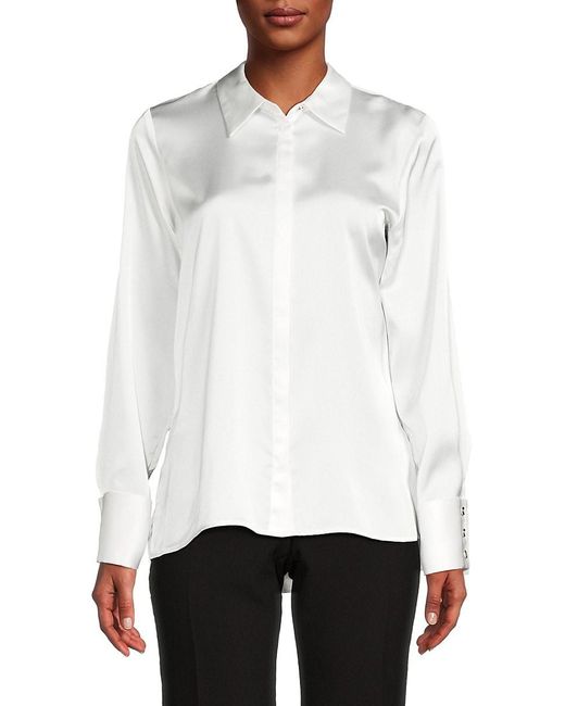 Karl Lagerfeld White Satin Shirt