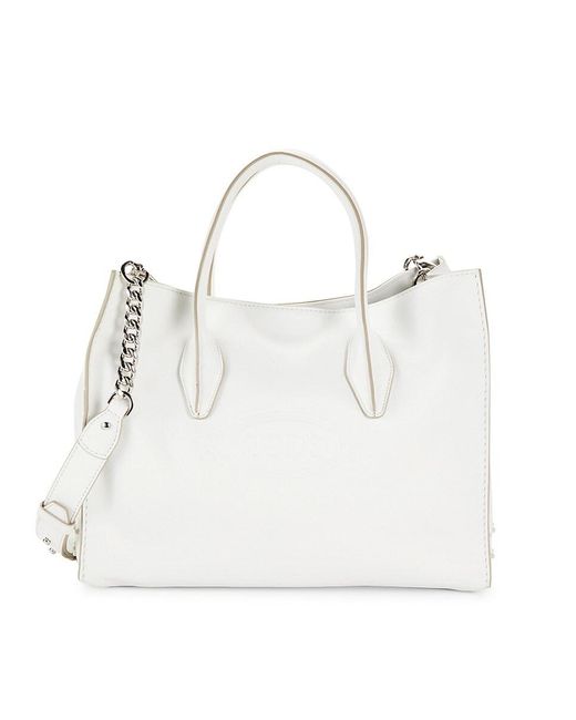 Tod's Leather Top Handle Bag in White Lyst