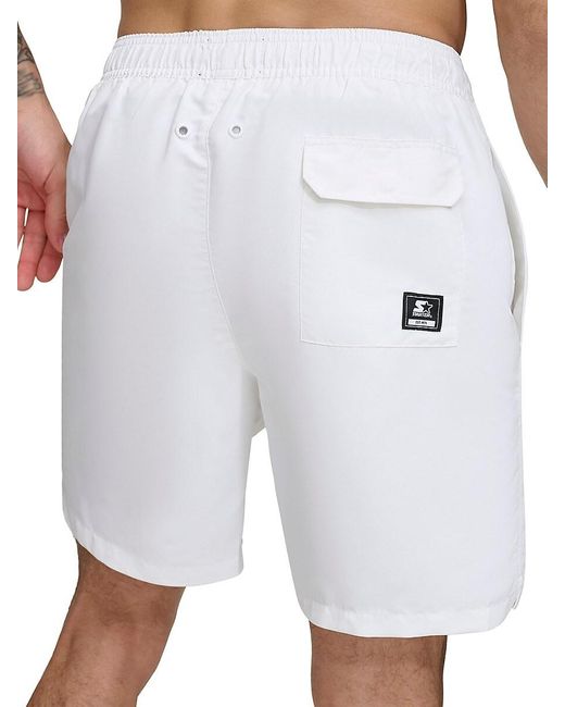 Starter White Core Volley Flat Front Shorts for men