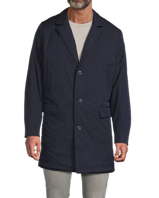 Hunter Blue Aldgate Hybrid Blazer Coat for men