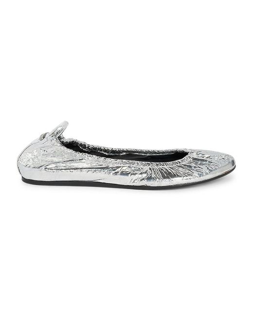 Isabel Marant White Belna Leather Ballet Flats