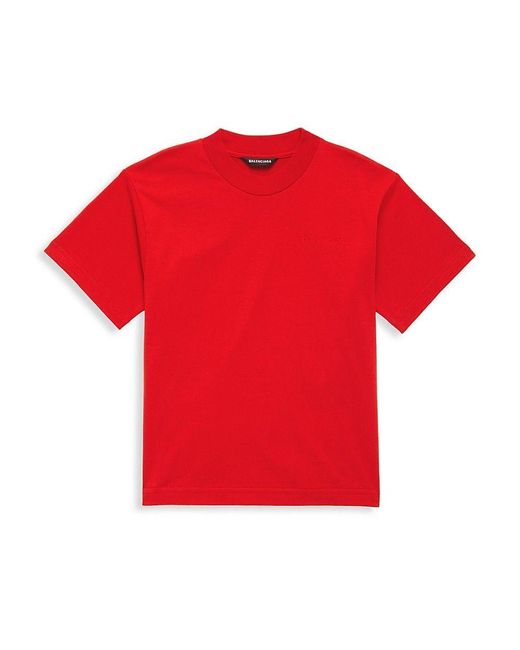 Balenciaga Red Kid's Crewneck T-shirt