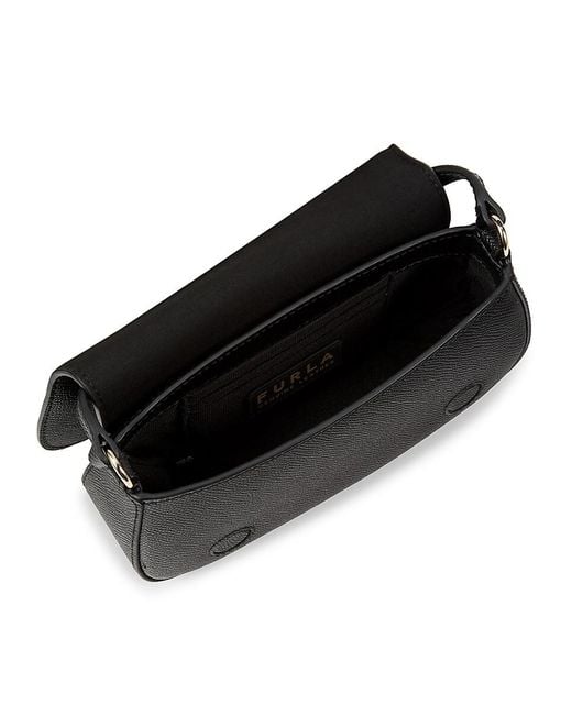 Furla Black Leather Top Handle Bag