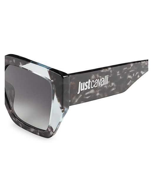 Just Cavalli Gray 53mm Square Cat Eye Sunglasses