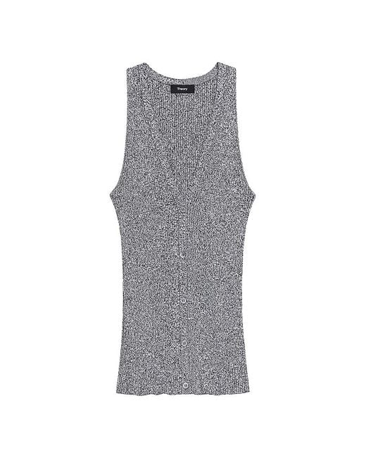 Theory White Rib-knit Vest