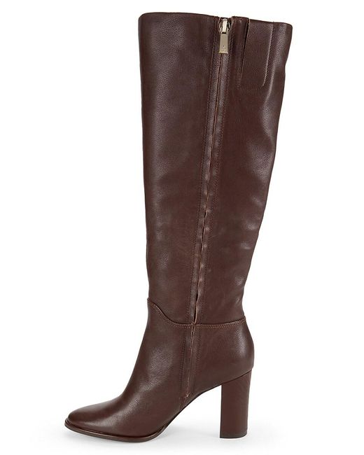 Kenneth Cole Brown Lowell Leather Knee High Boots