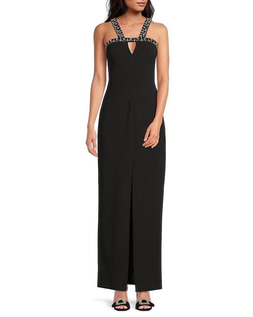Vince Camuto Black Embellished Gown