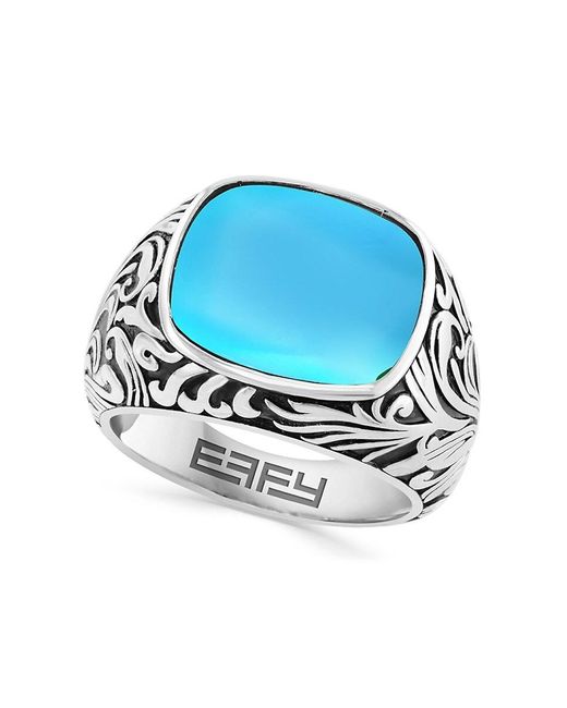Effy Blue Sterling & Dome Ring for men