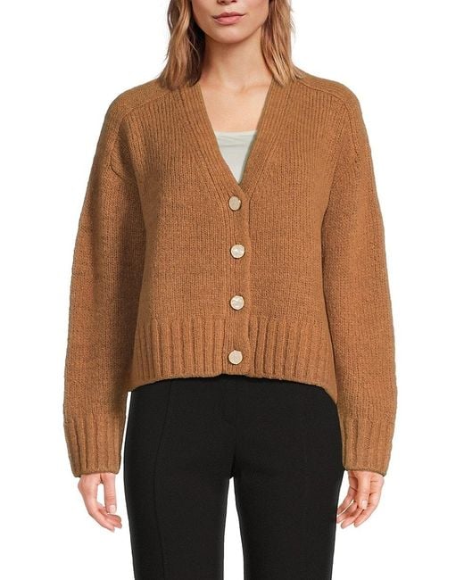 10 Crosby Derek Lam Black Lailah Wool-blend Cardigan