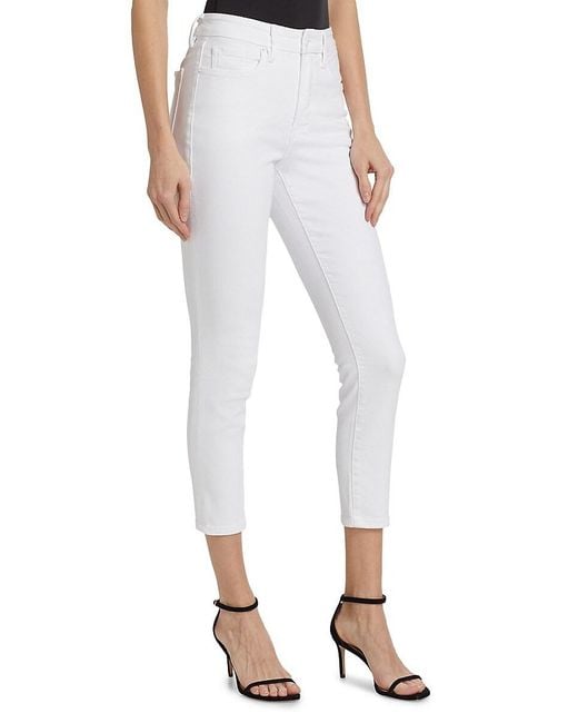 GOOD AMERICAN White Good Legs Skinny Crop Pants