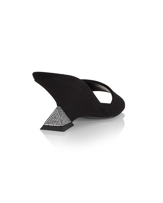 The Attico Black Cheope 60Mm Suedee Wedge Sandals