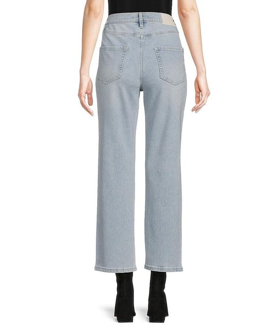 DKNY Blue High Rise Heavy Faded Jeans
