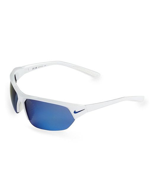 Nike Blue Skylon 71mm Wrap Sunglasses