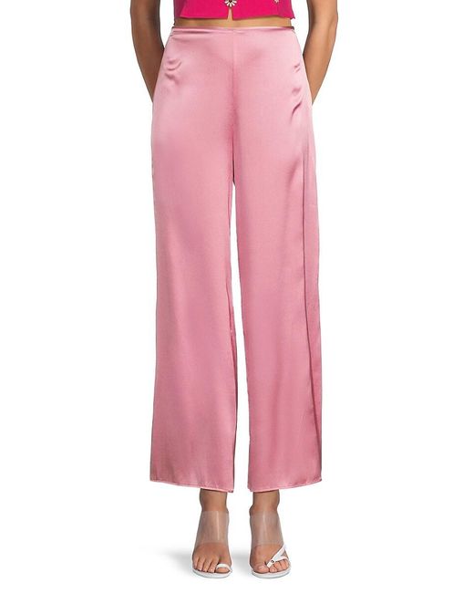 Cult Gaia Pink Kora Stain Silk Pants