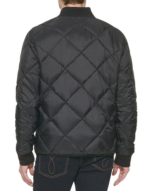 Calvin Klein Reversible Quilted Snap Front Bomber in Blue for Men | Lyst  Canada