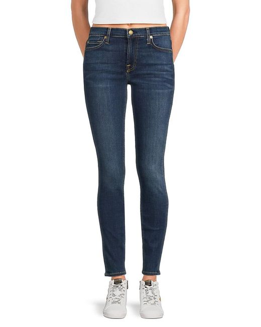 7 For All Mankind Blue Gwenevere Washed Jeans