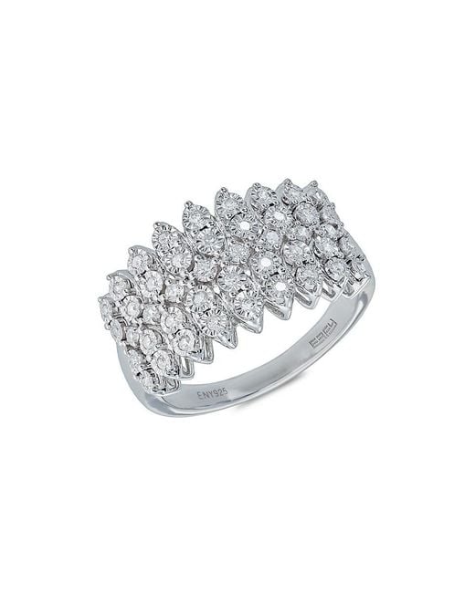 Effy ENY Gray Sterling & 0.30 Tcw Diamond Ring