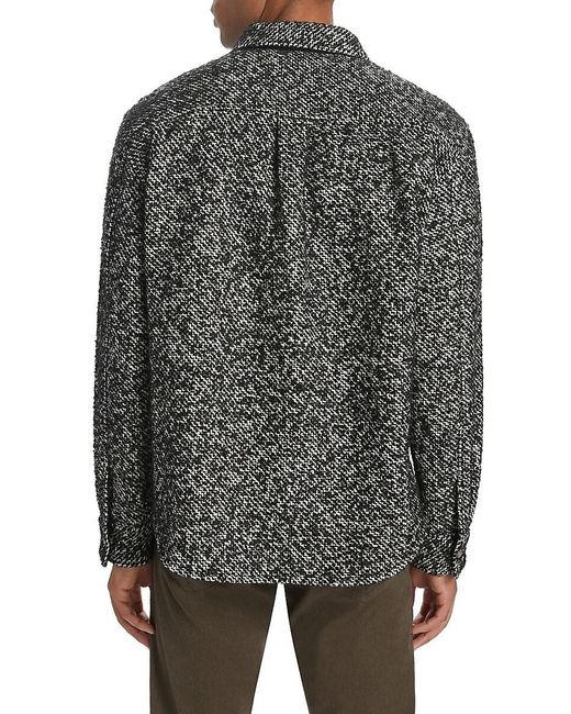 FRAME Gray Textured Wool Blend Shirt for men