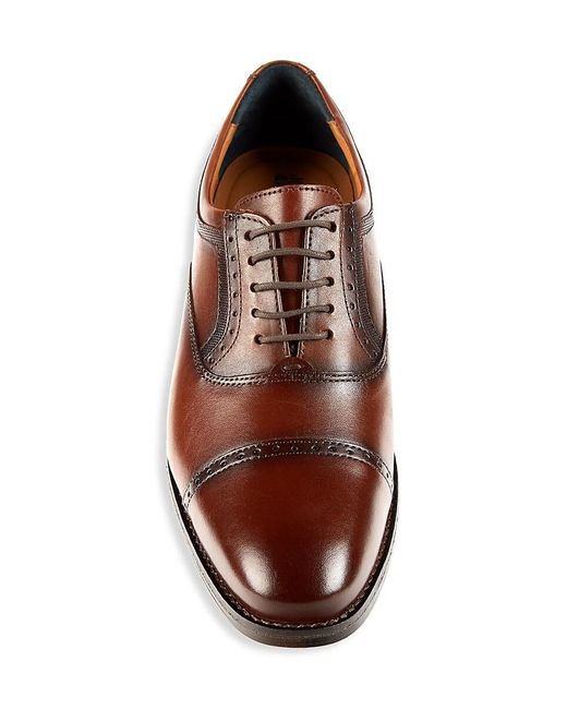 Johnston Murphy Brisbane Cap Toe Oxford Brogues in Brown for Men