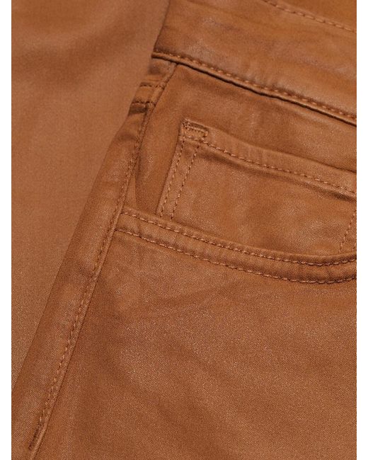 Joe's Jeans Red The Charlie High-Rise Stretch Coated Skinny Ankle Jeans