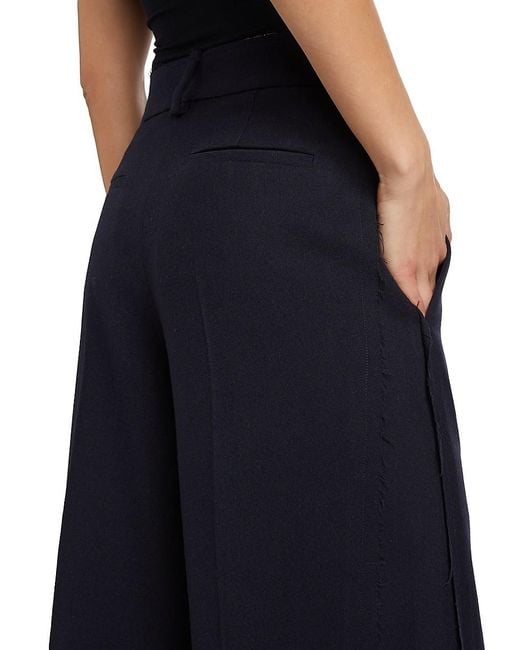 Jason Wu Black Wool Crepe Low-rise Pants