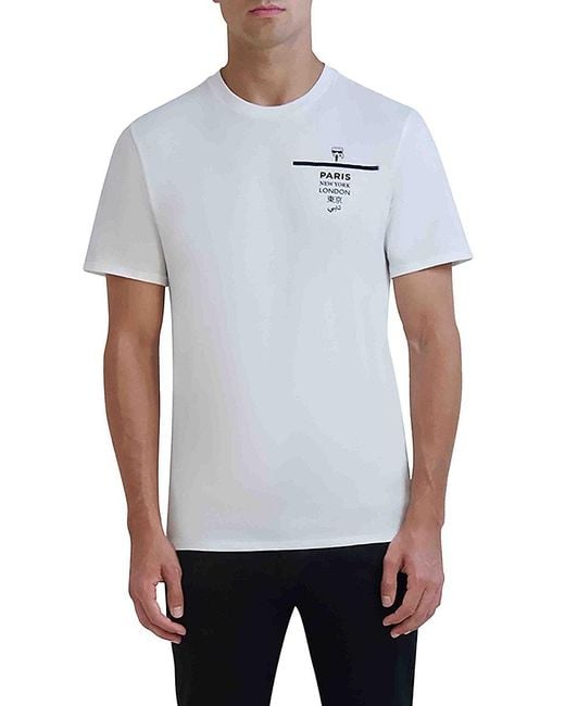 Karl Lagerfeld White City Logo Graphic T-Shirt for men