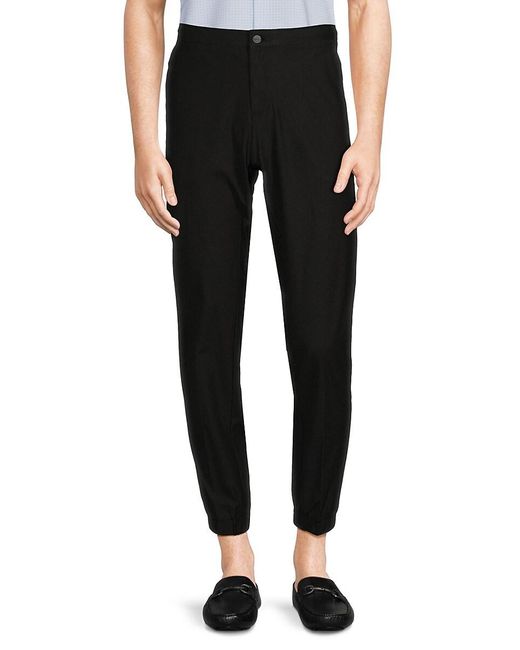 Perry Ellis Slim Fit Tech Joggers in Black for Men Lyst UK