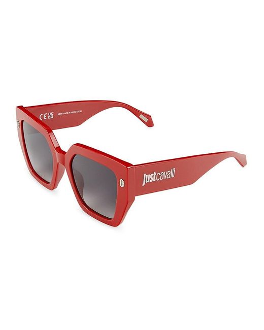 Just Cavalli Red 53mm Square Sunglasses