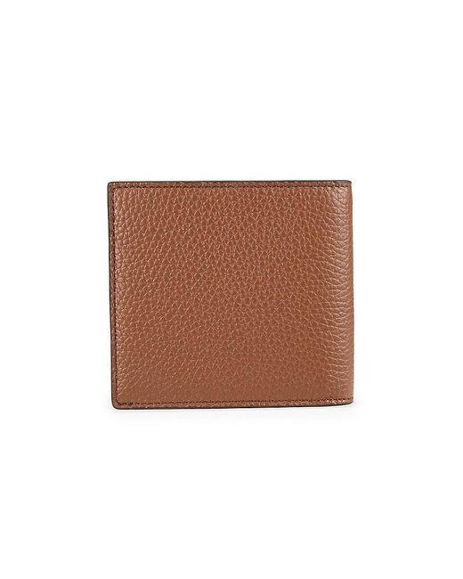 Bally White Taurus Striped Leather Bifold Wallet for men