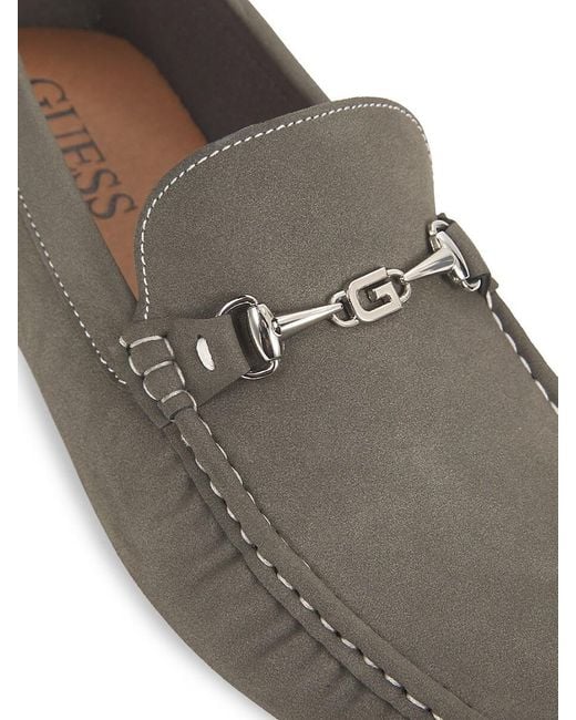 Guess Black Ansto Bit Driving Loafers for men
