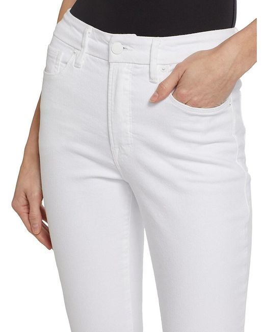 GOOD AMERICAN White Good Legs Skinny Crop Pants