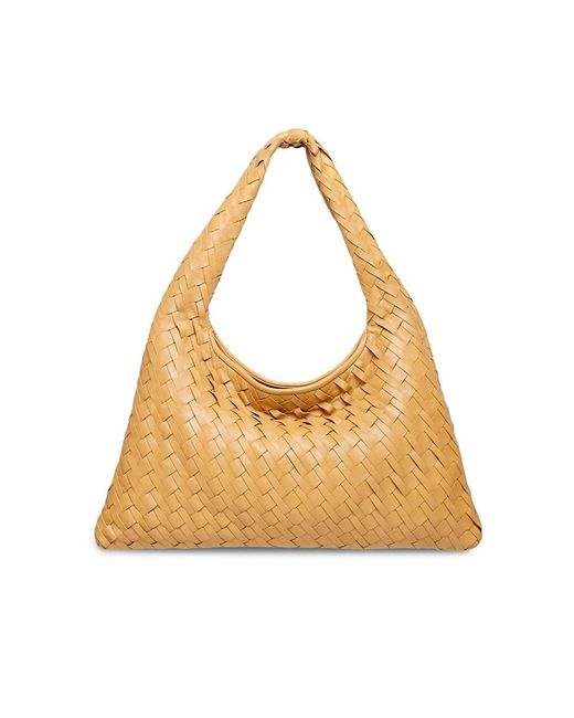 Walter Baker Metallic Mini Haven Croc Embossed Leather Hobo Bag