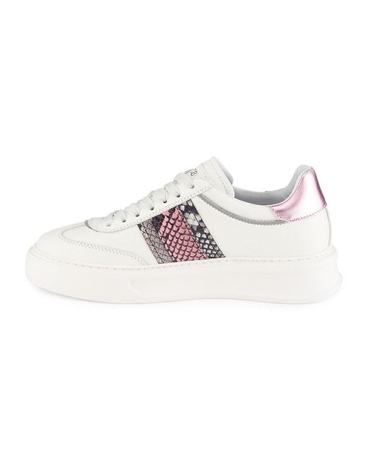 Roberto Cavalli Multicolor Leather Low-Top Sneakers