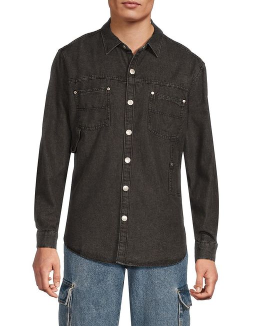 Wesc Black Carpenter Denim Overshirt for men