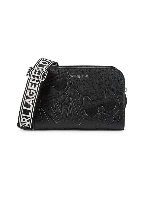 Karl Lagerfeld Black Maybelle Logo Crossbody Bag