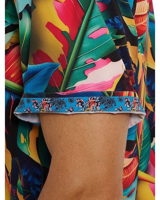 Robert Graham Blue Toucan Printed Button-front Shirt for men