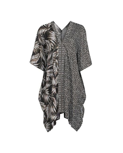 Miraclesuit Gray Oasis Print Caftan