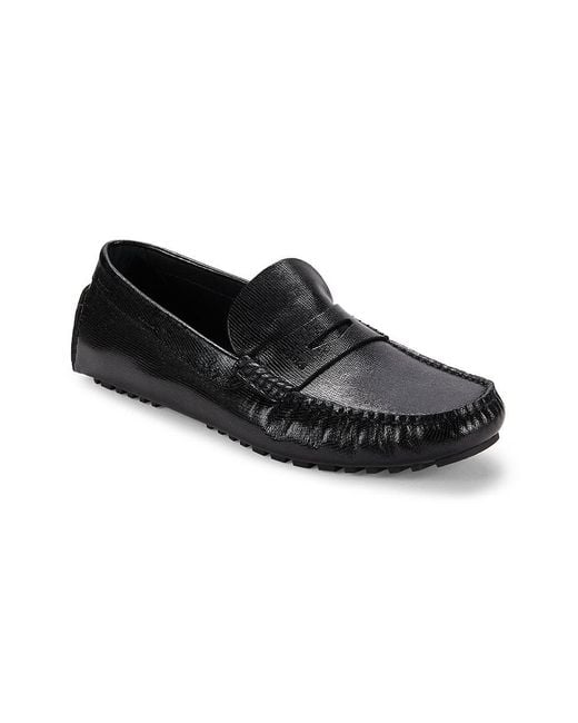 BOSS by HUGO BOSS Driver Leather Penny Loafers in Black for Men