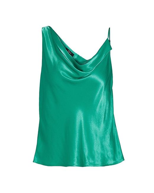 Rails Green Mae Satin Cowlneck Top