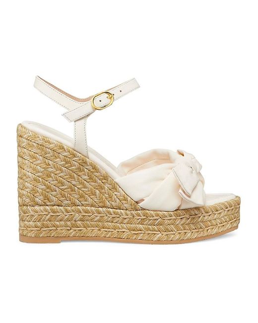 Stuart Weitzman Natural Sofia 95Mm Espadrille Wedge Sandals