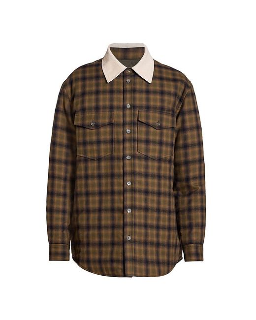 Isabel Marant Brown Steeve Plaid Overshirt for men