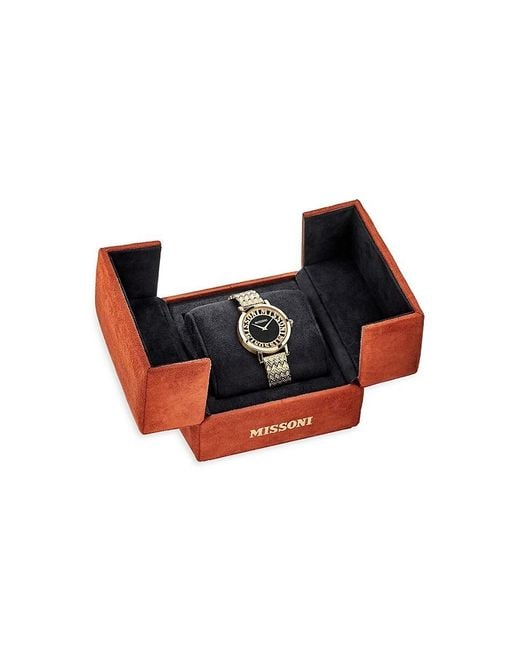 Missoni Metallic Melrose 36mm Goldtone Stainless Steel Bracelet Watch