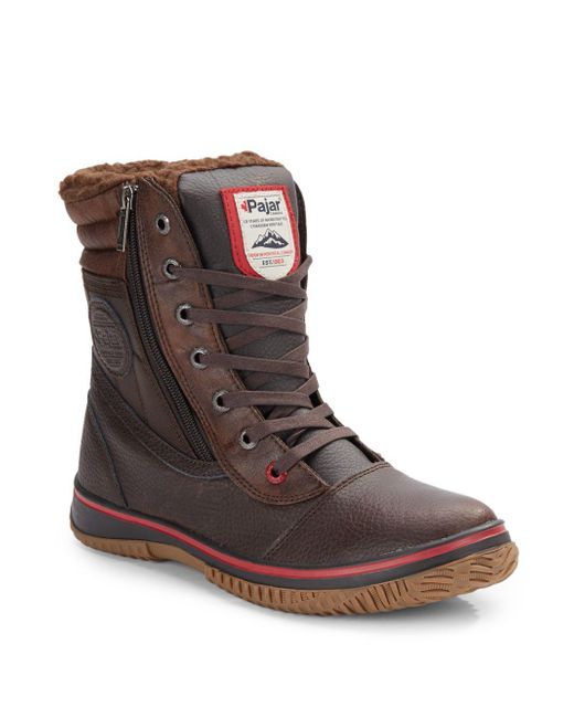 Pajar Tour Waterproof Leather Boots in Brown for Men | Lyst