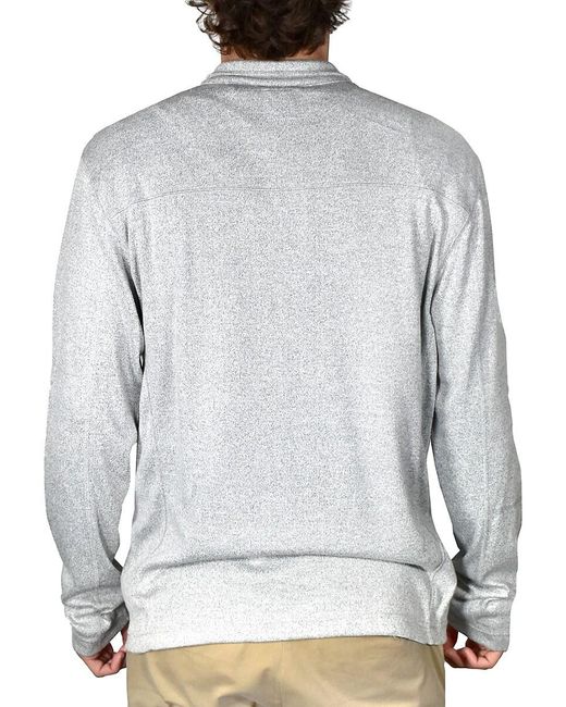 Vintage 1946 Gray Space Dye Mockneck Half Zip Sweater for men