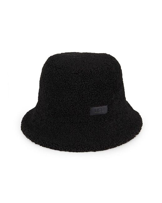 UGG Faux Fur Bucket Hat in Black Lyst